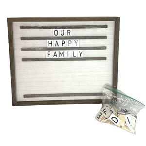 Customizable Letter and Photo Board Gray White 17 x 14 inches